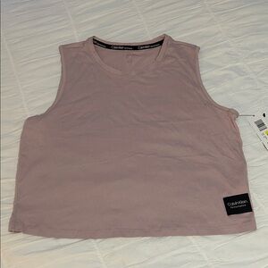 Calvin Klein Light Mauve Muscle Tee Crop Tank